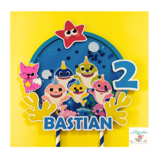 topper torta shaker baby shark