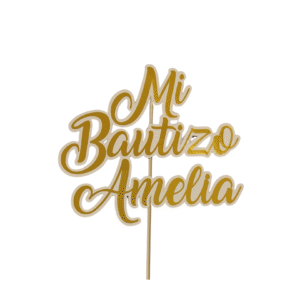 Topper Torta Dorado