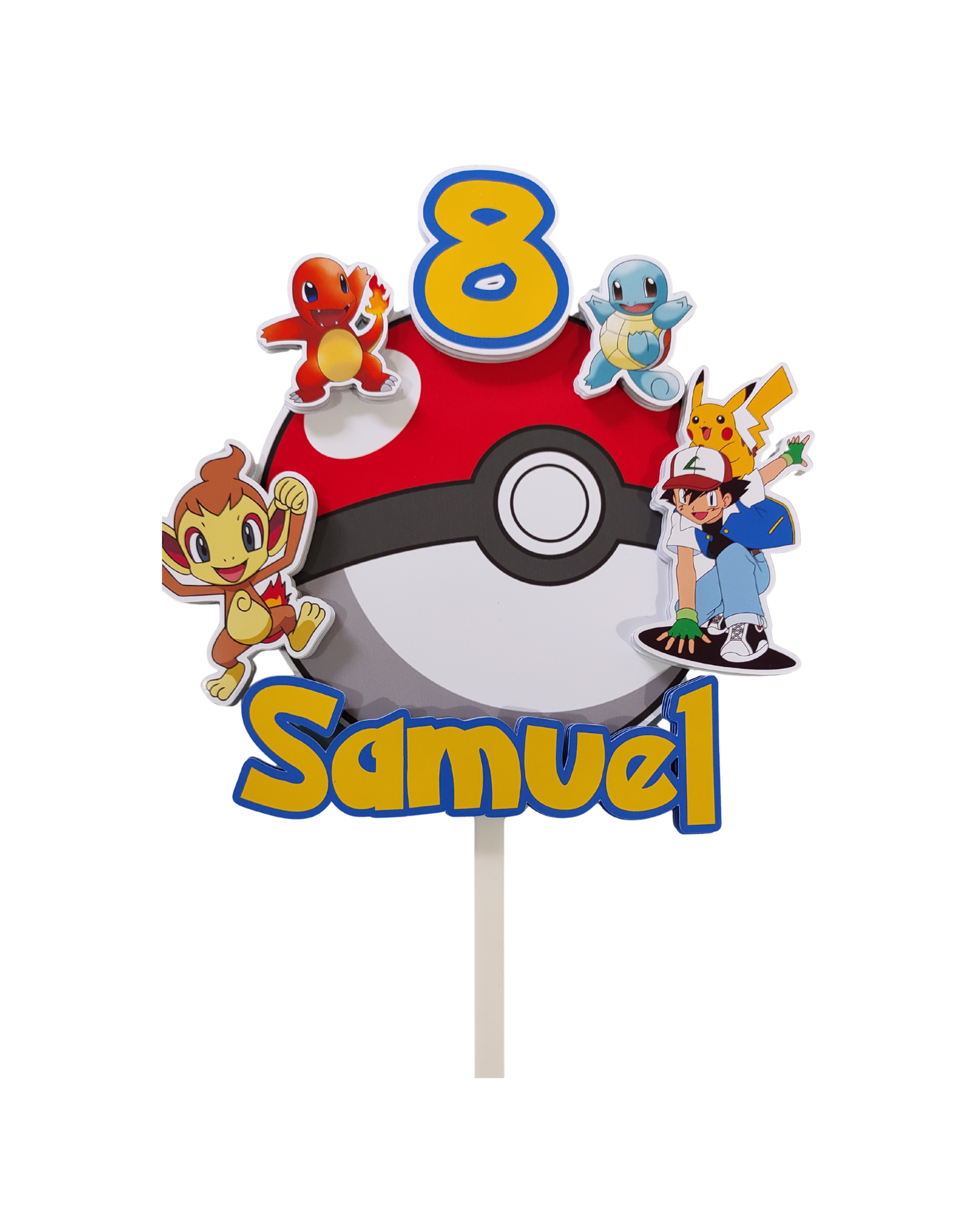 cake topper pokemon personalizado
